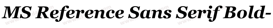 MS Reference Sans Serif Bold字体转换
